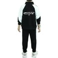 thumbnail image 2 of TiaoBug Kids Boys Athletic Sweatsuits Sets Tracksuit Long Sleeve Zipper Jacket with Sweatpants Sport Suit Black 11-12, 2 of 7