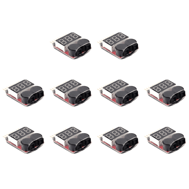 1-8s 3.7V-22.2V Probador voltaje batería Lipo Alarma zumbador para RC