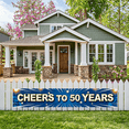 thumbnail image 6 of Cheers to 50 Years Celebration Banner Blue Anniversary Background Backdrop Milestone Party Supplies Event Decor Photography Props Decorations, 6 of 8