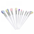 thumbnail image 2 of 10Pcs Unicorn Makeup Brush Set, White Plastic Handle Fiber Hair Makeup Tool, 2 of 5