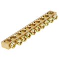 thumbnail image 2 of 10pcs 10-Hole Electrical Distribution Wire Screw Terminal Brass Ground Neutral Bar, 2 of 5