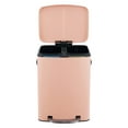 thumbnail image 3 of happimess Marco Rectangular 10.6-Gallon Double Bucket Trash Can with Soft-Close Lid, Flamingo Pink, HPM1005G, 3 of 6