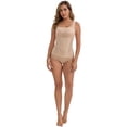 thumbnail image 5 of DARING DIVA Women's Lace Sheer Square Neck Waist Control Tank Tops XL Beige, 5 of 6