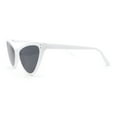 thumbnail image 3 of Classy Womens Cat Eye Plastic High Temple Horn Rim Fashion Sunglasses White - Black, 3 of 4