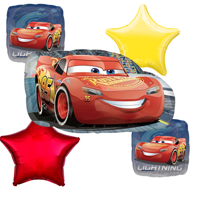 Cars 3 Lightning McQueen Bouquet de Ballons : Ensemble de 5 Ballons en Feuille