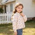 thumbnail image 5 of ITSAME Toddler Girls Puffer Jacket Lightweight Snap Button Quilted Cute Print Winter Warm Coat Pink Size 3T, 5 of 7