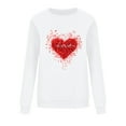 thumbnail image 5 of UTSJKR Valentine Shirts for Women Oversized Heart Print Crewneck Shirts Causal Long Sleeve Tunic Top Loose Graphic Tee White M, 5 of 7