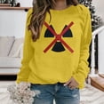thumbnail image 4 of Gibobby Sudaderas con cremallera Sudadera con capucha holgada de cuello redondo para mujer, estampado de moda para adelgazar y reducir la edad, sudadera con capucha de manga l(Amarillo, S), 4 of 5