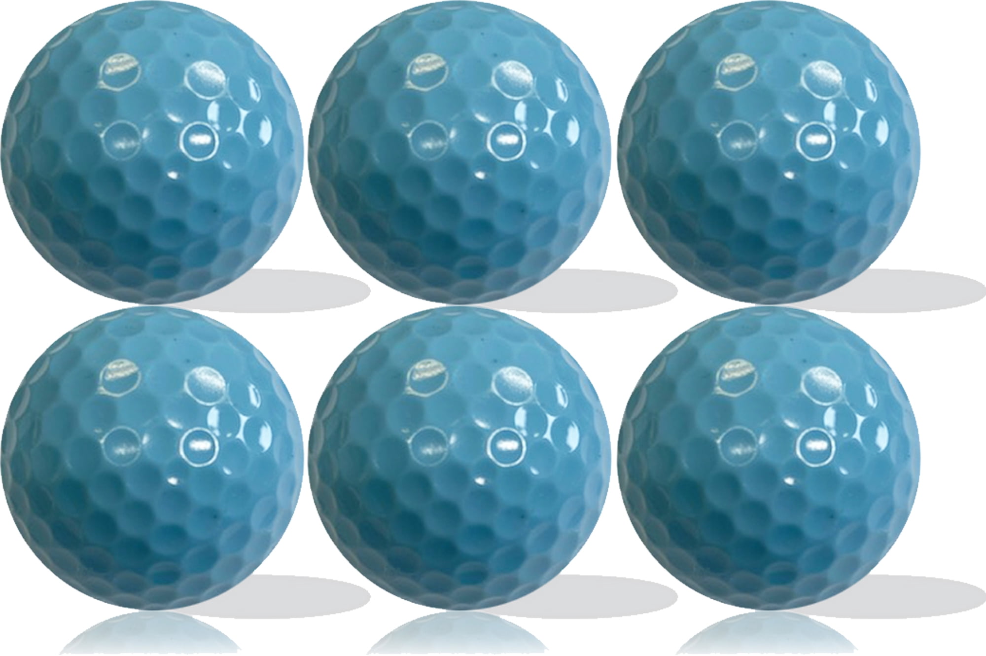 Plain Light Blue Blank Non-Printed Golf Balls, 12 Pack by GBM GOLF