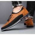thumbnail image 3 of Men's Casual Leather Shoes Non Slip Loafers Fashion Sneakers Comfortable Work Office Dress Driving Walking Shoes, 3 of 9