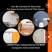 MOBI Connect Emergency Alert System Bundle, Smart Wireless Caregiver Support Monitoring System Pair with Multi-Purpose Monitor