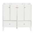 thumbnail image 2 of Dasun 36'' Bathroom Vanity without Countertop,Solid Wood Frame Bathroom Storage Cabinet Only, Freestanding Vanity with 4 Soft Closing Doors& 2 Drawers, White, 2 of 5