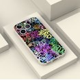 thumbnail image 4 of Exprese su estilo único: cubierta plateada mate de doble capa con gráfico de dibujos animados de moda para iPhone 15 Pro Max 14 13 12 Pro 11, 4 of 4