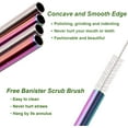 thumbnail image 4 of Metal Straws Stainless Steel Straws 8 Set Reusable Drinking Rainbow Straws with Cleaning Brush for Tumblersprimary color, 4 of 5