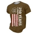 thumbnail image 4 of CUSTG Men T-Shirts O-Neck Anniversary Graphic T Shirt Patriotic Short Sleeve Tee For Casual Wear Comfortable Shirt Celebrate America's 250th Anniversary Cozy 1776-2026 4th Of July Tops, 4 of 4
