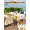thumbnail image 5 of Outdoor Tablecloth with Umbrella Hole for Patio/Picnic/Party, Daisy Spring Floral Waterproof Table Cloth Rectangle Table Cover Washable, Farmhouse Botanical Green Leaves Vintage Art (52"x 70"), 5 of 8