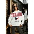 thumbnail image 4 of Women's Gameday Couture White Houston Texans Sunday Drives Oversized Crewneck Pullover Sweatshirt, 4 of 7