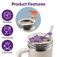 thumbnail image 5 of WILLED 4 Pack Halloween Straw Cover Cap for Stanley Cup 30 40 oz, Silicone Straw Toppers Cowboy Hat, Tumbler Cup Accessories for 10mm Straw Cute Gifts for Women men, 5 of 7
