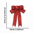 thumbnail image 3 of 9 Inch Glitter Christmas Bows Large Wreath Bow Xmas Tree Topper Ornaments for Front Door Holiday Party Decorations and Gift Wrapping Supplies, 1PC, 3 of 5