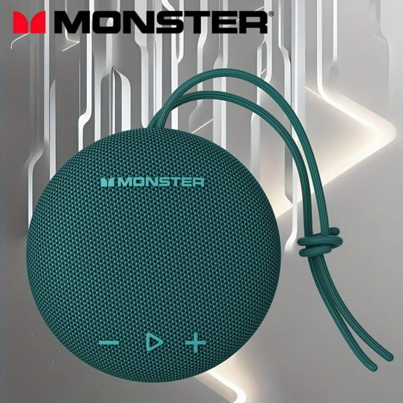 Monster Versatile Wireless Speaker 50Hr HD Audio Suction Hook Accessory Outdoor/Home Use