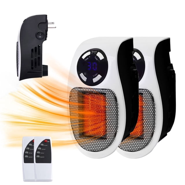 Calentador cibernético Snmubt, calentador de aire ultra enchufable, mini calefactor de 500 W para interiores, mini calefactor para escritorio de oficina, calentador de aire ultra portátil con LED y