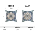 thumbnail image 3 of Boho Pillow Covers 18x18 Inch Set of 2,Carpet Pattern Throw Pillows Case,Blue Yellow Ethnic Design Outdoor Decorative Square Linen Farmhouse Decor Cushion Covers for Home Sofa Bed Couch, 3 of 6