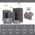 thumbnail image 6 of Hardside Luggage Sets 5 Piece, Hardshell Suitcase with TSA Lock Spinner Wheel and Travel Duffle Bag.Dark Gray, 6 of 8
