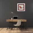 thumbnail image 3 of Hakimipour, Tiffany 26x26 White Modern Wood Framed Museum Art Print Titled - Winter Red Bird IV, 3 of 4