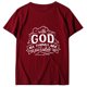 thumbnail image 3 of Gibobby Blusas De Manga Larga Para Mujer Blusa Estampado Manga Corta Cuello Redondo Plus Camiseta Mujer Blusa Mujer（Vino， XL), 3 of 5