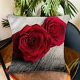 thumbnail image 5 of Kedshhgu Red Rose Throw Pillow Covers, Valentine's Day Pillow Cover for Couch Sofa, Flowers Decorative Square Pillow Cases, 17.72" × 17.72", 5 of 6
