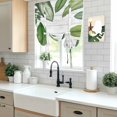 thumbnail image 5 of Green Leaves Balloon Curtains for Bedroom/Front Door/Bathroom, Tropical Summer Botanical Watercolor Elegant Wooden Tie Up Curtains 63 Inch Length Kitchen Curtains Shades for Windows 46"x63", 5 of 8