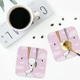 thumbnail image 5 of Disketp Aerial Yoga For Unicorn Funny Coasters,6 Pcs Leather Coasters With Holder, Perfect Housewarming Hostess Gifts,Protect Furniture From Water Marks Scratch And Damage, 5 of 9