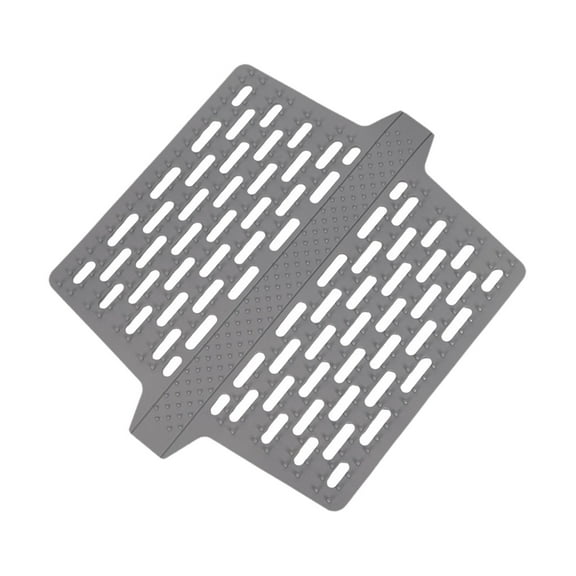 Dualoai Sink Saddle Mat Washable Pad Reusable Thin Divider Mat Silicone Protector