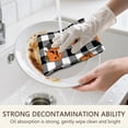 thumbnail image 7 of 6 Pcs Funny Kitchen Towels,Checkered Halloween Pumpkin Pattern Microfiber Dish Towels,Kitchen Tea Towels,Kitchen Towel Set (18" X 26"), 7 of 7