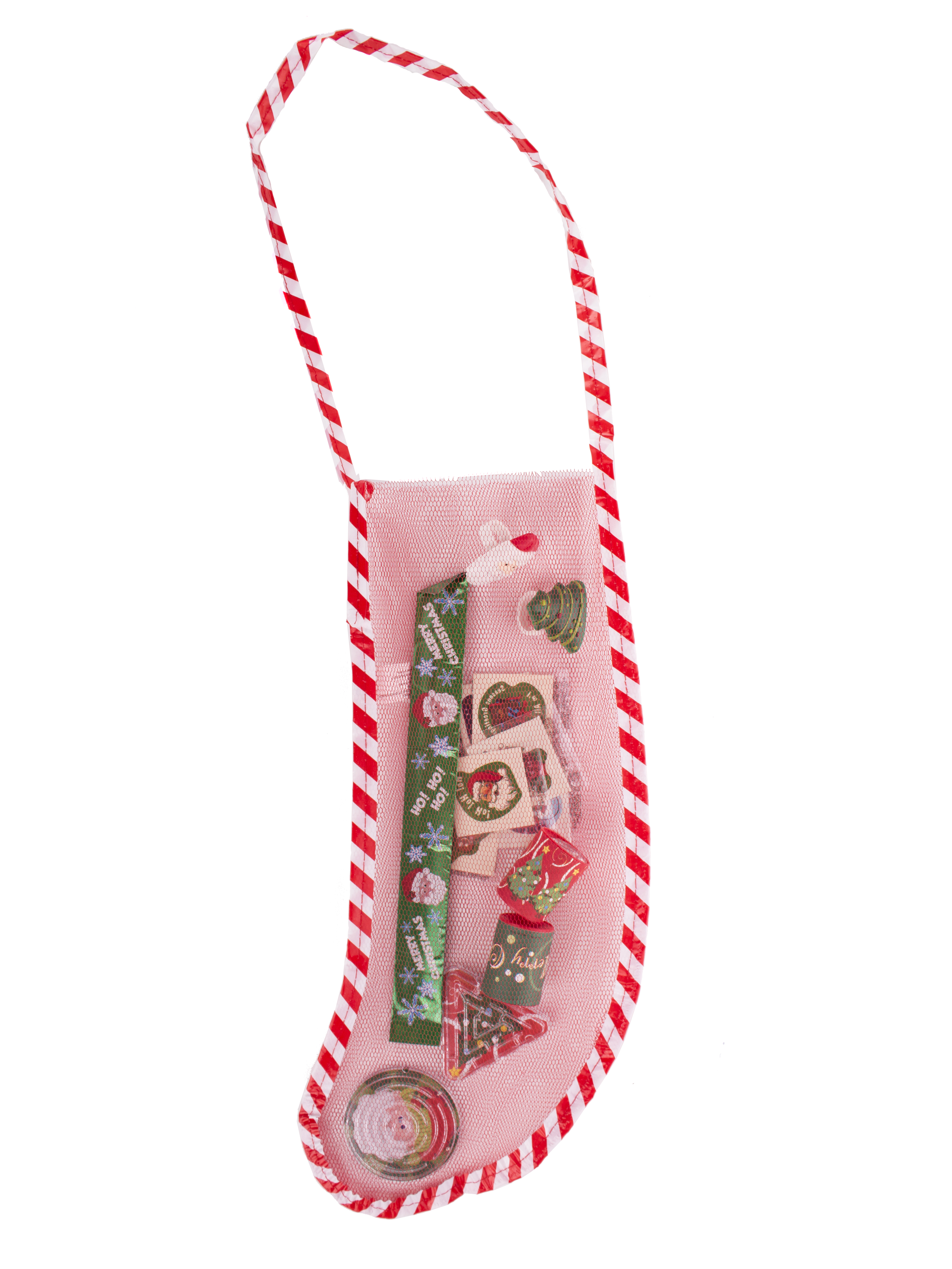 Holiday Themed Kids Toys Ready to Gift 13pc 15" Christmas Stocking, Red