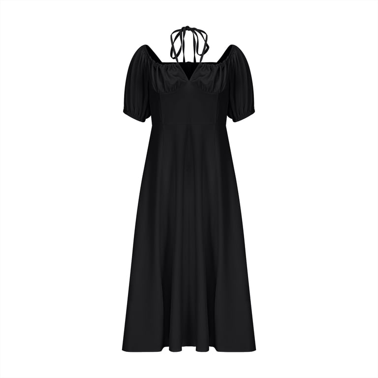 knee length dresses for ladies Maria Puff Sleeve Midi Dress main image 0