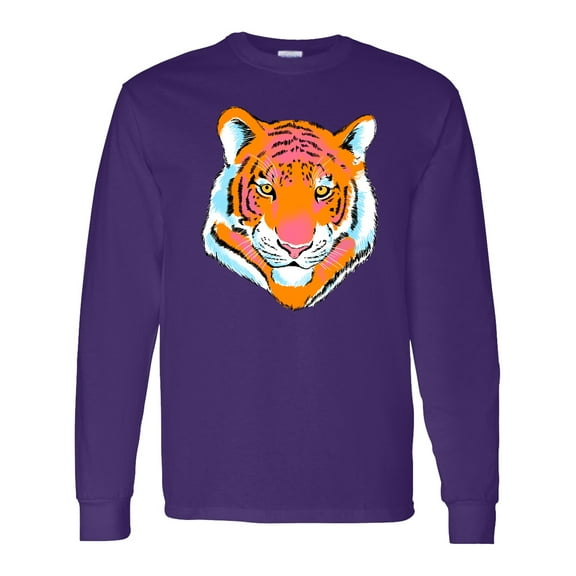 Inktastic Tiger Head Long Sleeve T-Shirt