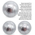 thumbnail image 3 of No. 5 (the official 11-player match ball) is a high-end machine-sewn football with a solid color design in gold and silver.,Silver, 3 of 5