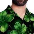 thumbnail image 5 of Saint Patrick's Day Men's Short Sleeve Shirts, Casual Hawaiian Print Button Down Summer Beach Top Unisex, 5 of 6