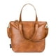 thumbnail image 1 of Bolsa de piel sintética marrón, sencilla y moderna, grande, para portátil de 17 pulgadas, 1 of 9