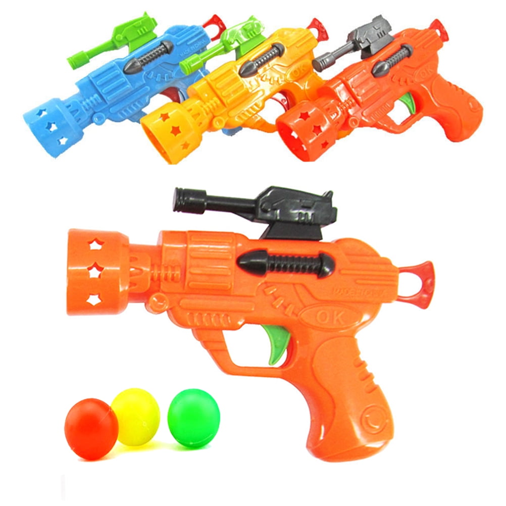 1Set Pong Balls Shooting Toy Gun Shape Safe for Kids Children's