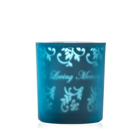 Copa Judaica Candle Holder Blue - In Loving Memory