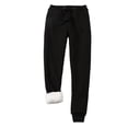 thumbnail image 1 of Women‘s  Bottom Lamb Wool Sweatpants Joggers Pants Workout Drawstring High Waisted Yoga Lounge Pants With Pockets, 1 of 5