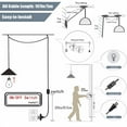 thumbnail image 2 of JLOWCO Plug in Pendant Light Modern Hanging Lights with Plug in Cord Bedroom Farmhouse Light Fixtures Kitchen Led Orange Lights (LED Bulb Include), 2 of 7