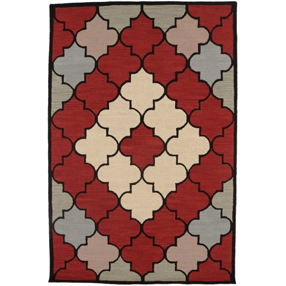 Multicolored Trellis 5X8 Hand-Tufted Modern Rug
