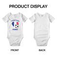 thumbnail image 4 of Future Soccer Player France Soccer Fan Baby Rompers Newborn Clothes Outfits (White, 0-3 Months), 4 of 5