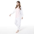 thumbnail image 4 of Pijamas de franela con diseño de unicornio Tianma y animales Siaman para hombre y mujer, de invierno, color coral y verde, con dinosaurios, 4 of 5