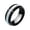 Rainbow Black, variant on Unisex Ceramic 8mm Personality Simple Multi-Faceted Rhombic Cut 2 Lines Rows Rainbow Crystal Zircon Inlay Ring Wedding Band White Size 10