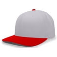thumbnail image 2 of Pacific Headwear Pro-Wool Hook-And-Loop Adjustable Cap 705W Silver/Red Os, 2 of 2