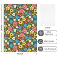 thumbnail image 2 of 2 Pcs Pioneer Flower Floral Print Pattern Kitchen Towels, Funny Microfiber Dish Towel Set, 18" X 26" Tea Towels, 2 of 6